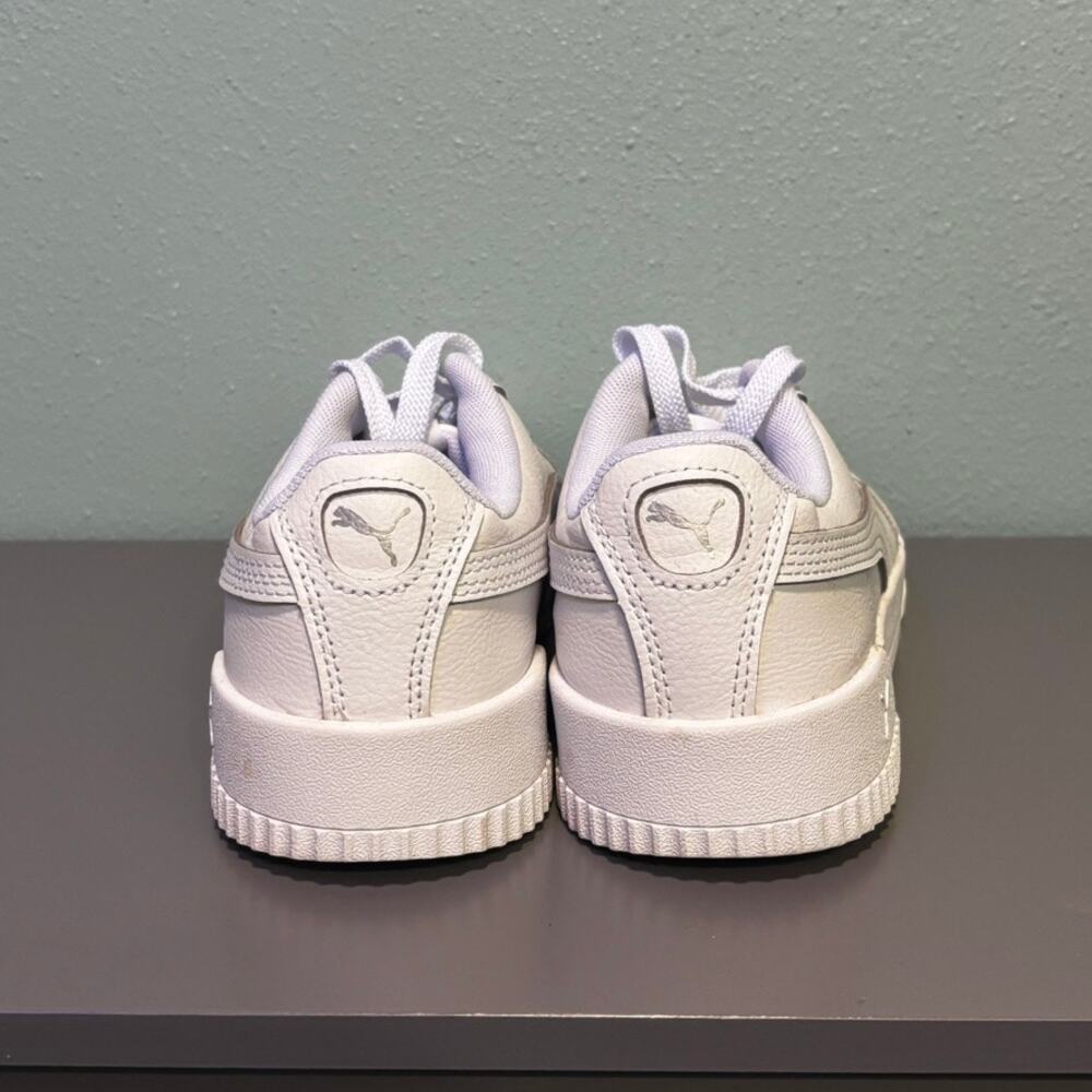 PUMA Carina 2.0 Women's Size 7 Sneakers White Leather Shoes #370325-02 - Picture 4 of 8